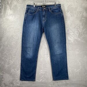 Revtown Jeans men's 35x29 Automatic Straight Fit Decade Denim Dark Blue Stretch